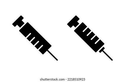 Syringe icon vector for web and mobile app. injection sign and symbol. vaccine icon