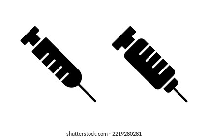 Syringe icon vector for web and mobile app. injection sign and symbol. vaccine icon