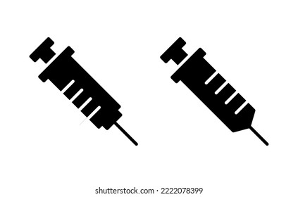 Syringe icon vector for web and mobile app. injection sign and symbol. vaccine icon