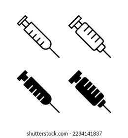 Syringe icon vector for web and mobile app. injection sign and symbol. vaccine icon
