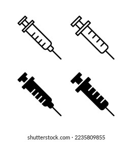 Syringe icon vector for web and mobile app. injection sign and symbol. vaccine icon