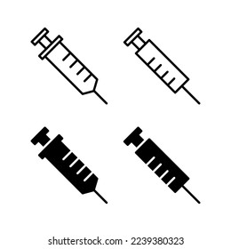 Syringe icon vector for web and mobile app. injection sign and symbol. vaccine icon