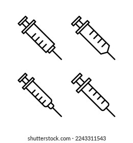 Syringe icon vector for web and mobile app. injection sign and symbol. vaccine icon