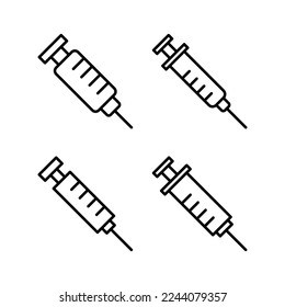 Syringe icon vector for web and mobile app. injection sign and symbol. vaccine icon