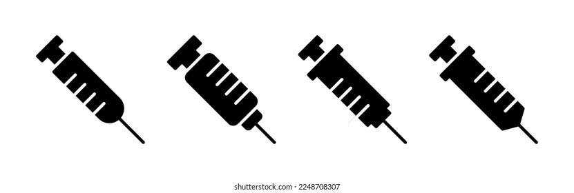 Syringe icon vector for web and mobile app. injection sign and symbol. vaccine icon