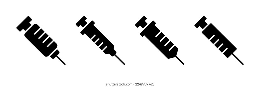 Syringe icon vector for web and mobile app. injection sign and symbol. vaccine icon