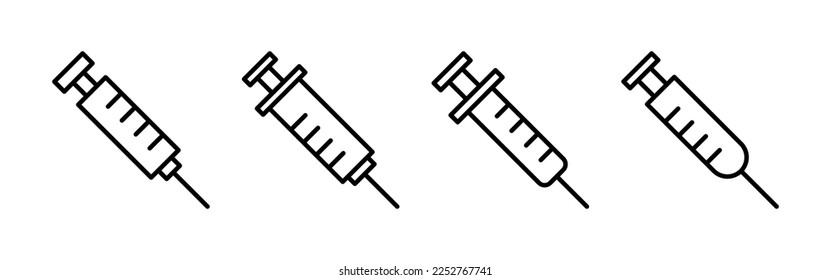 Syringe icon vector for web and mobile app. injection sign and symbol. vaccine icon