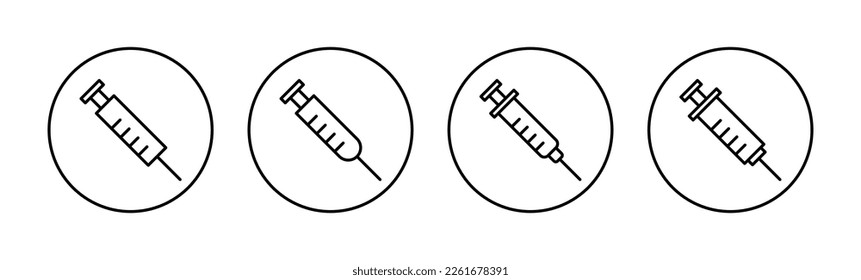 Syringe icon vector for web and mobile app. injection sign and symbol. vaccine icon