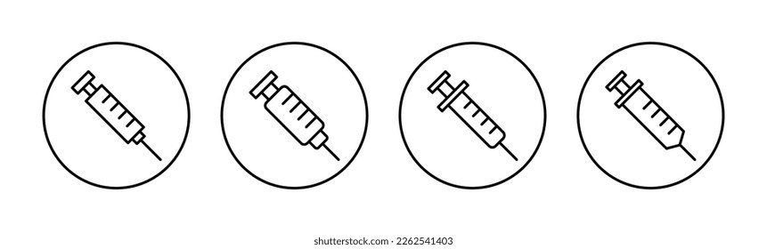 Syringe icon vector for web and mobile app. injection sign and symbol. vaccine icon