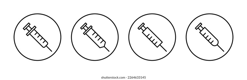 Syringe icon vector for web and mobile app. injection sign and symbol. vaccine icon