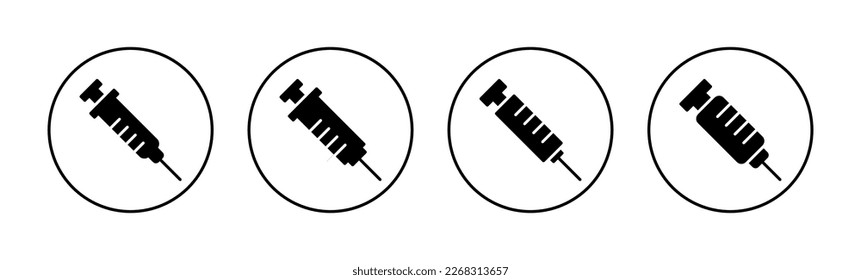 Syringe icon vector for web and mobile app. injection sign and symbol. vaccine icon