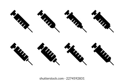 Syringe icon vector for web and mobile app. injection sign and symbol. vaccine icon