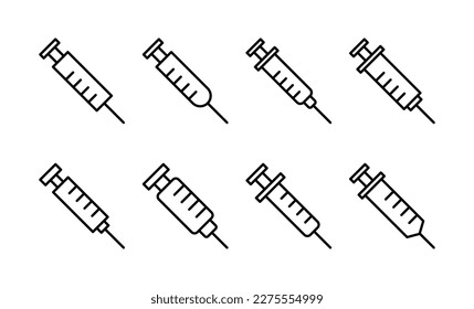 Syringe icon vector for web and mobile app. injection sign and symbol. vaccine icon