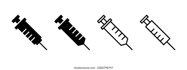Syringe icon vector for web and mobile app. injection sign and symbol. vaccine icon