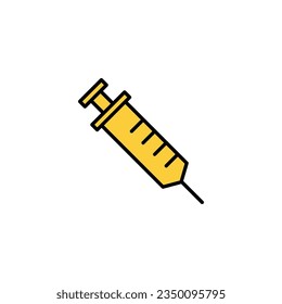 Símbolo de icono de la jeringa para aplicaciones web y móviles. signo y símbolo de inyección. icono de vacuna