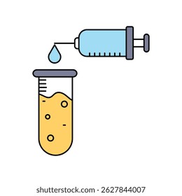 syringe icon with white background vector stock illustration