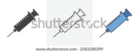 Syringe icons pack for website designs