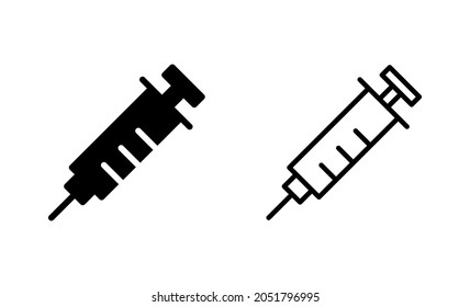 Syringe icons set. injection sign and symbol.vaccine icon