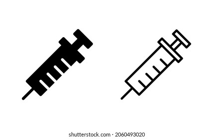 Syringe icons set. injection sign and symbol.vaccine icon