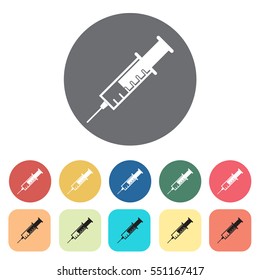 Syringe icons set.Vector illustration
