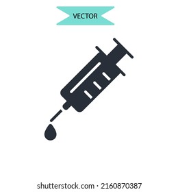 syringe icons  symbol vector elements for infographic web