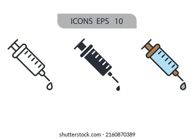 syringe icons  symbol vector elements for infographic web