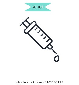 syringe icons  symbol vector elements for infographic web