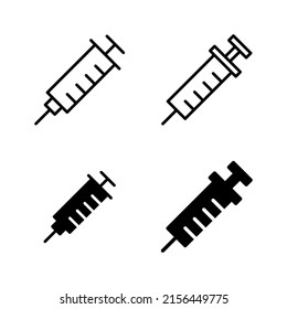 Syringe icons vector. injection sign and symbol.vaccine icon