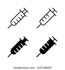 Syringe icons vector. injection sign and symbol.vaccine icon