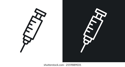 Syringe icons. vector set in black colors