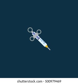 syringe icon,Vector illustration.Flat design style
