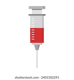 Syringe illustrated on white background