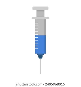 Syringe illustrated on white background