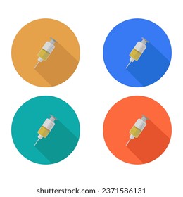 Syringe illustrated in vector on background