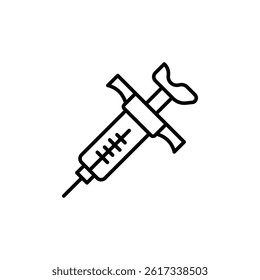 Syringe illustration for healthcare, vaccination and medical treatment