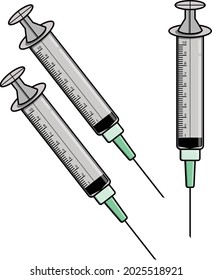 Syringe Illustration, Vaccin, Empety Syringe