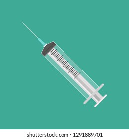Syringe for injection. Syringe for blood analysis.