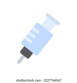syringe injection icon flat style
