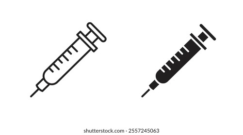 Syringe injection Icon set. vector illustration set