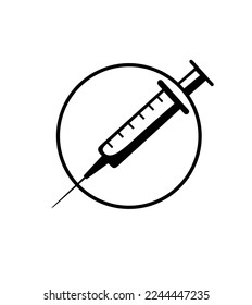 Syringe injection icon injection simple vector image