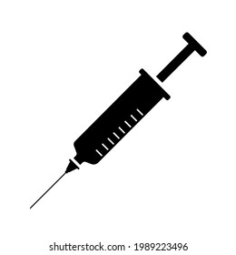 Jeringa, vector del icono de inyección, signo plano relleno, pictograma sólido aislado en blanco. Símbolo, ilustración del logotipo. Pixel perfecto, diseño sencillo, perfecto para todo el proyecto