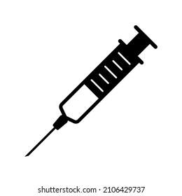 Syringe, injection icon vector, filled flat sign, solid pictogram isolated on white. Symbol, logo illustration. Pixel perfect.
