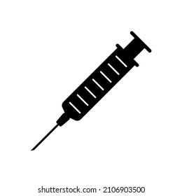 Syringe, injection icon vector, filled flat sign, solid pictogram isolated on white. Symbol, logo illustration. Pixel perfect.