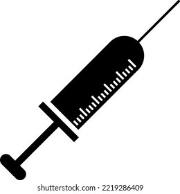 Syringe, injection icon vector, filled flat sign, solid pictogram isolated on white. Symbol, logo illustration..eps
