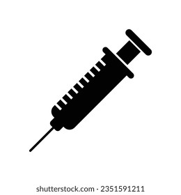 Syringe, injection icon vector, filled flat sign, solid icon, Syringe Symbol, logo illustration..eps