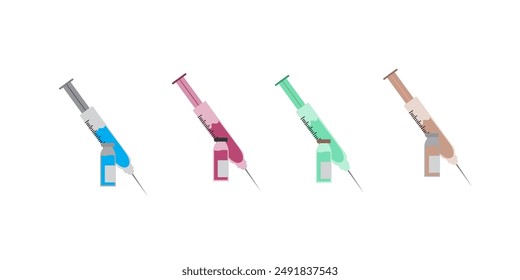 Jeringa, Vector de icono de inyección, signo plano relleno, pictograma sólido aislado en blanco. Símbolo, ilustración del logotipo. Píxel perfecto