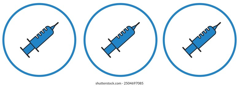 Syringe, injection icon vector, filled flat sign, solid pictogram isolated on white background