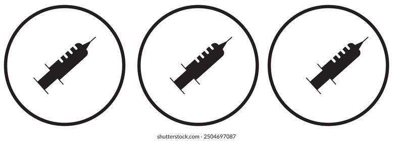 Syringe, injection icon vector, filled flat sign, solid pictogram isolated on white background