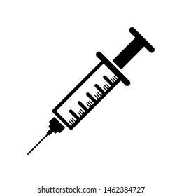 Syringe Injection Icon Vector Illustration on white background