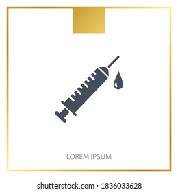 Syringe injection icon. Vector illustration EPS 10.